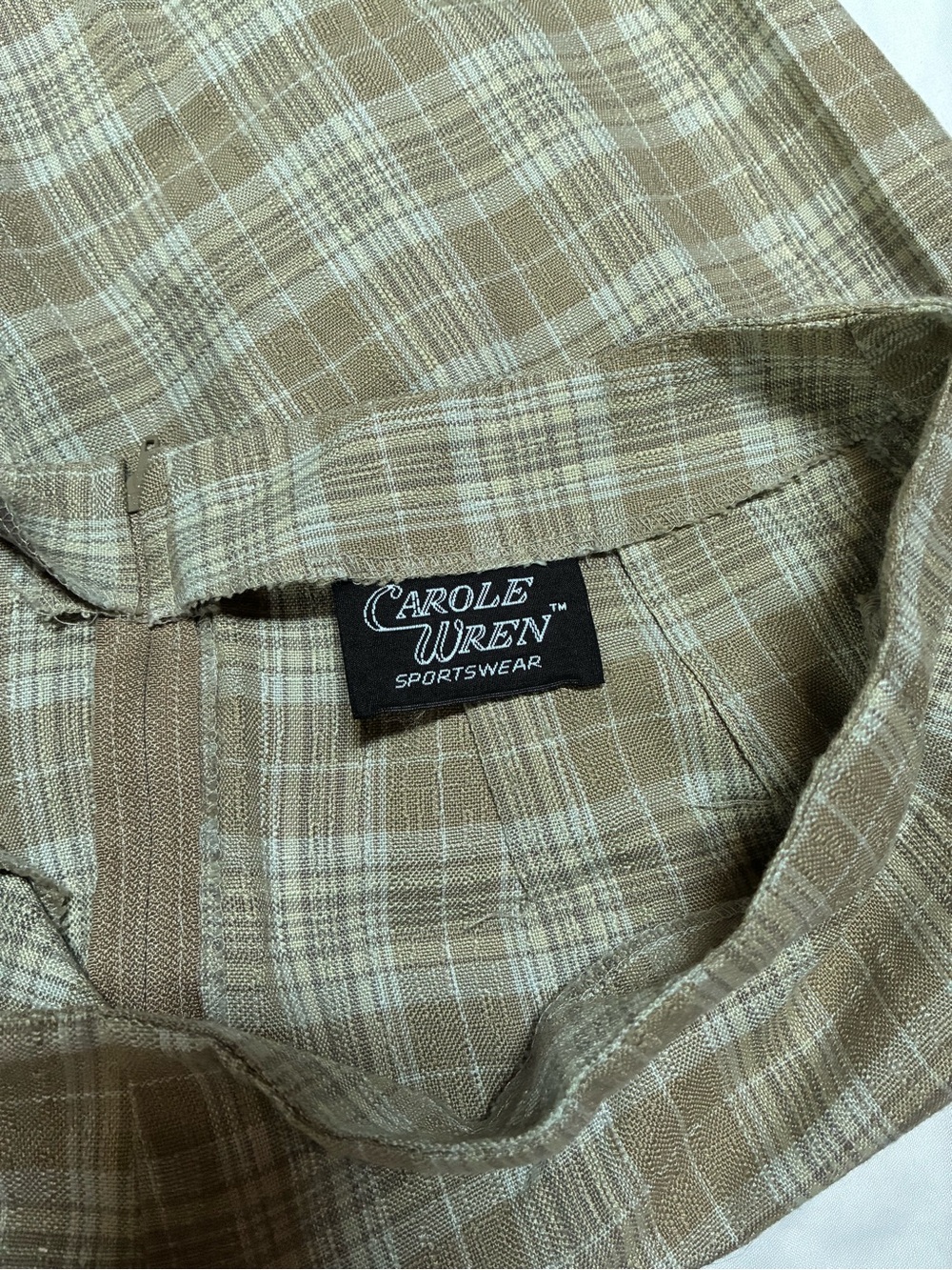 Carol Wren Vintage Plaid Pencil Skirt Size 8 - Picture 11 of 11